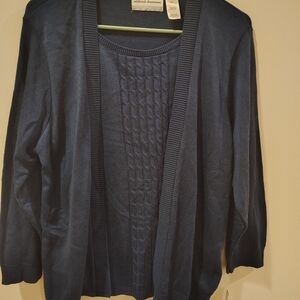 Alfred Dunner Women's Navy Sweater